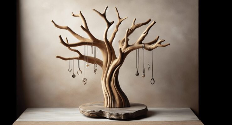 driftwood jewelry tree