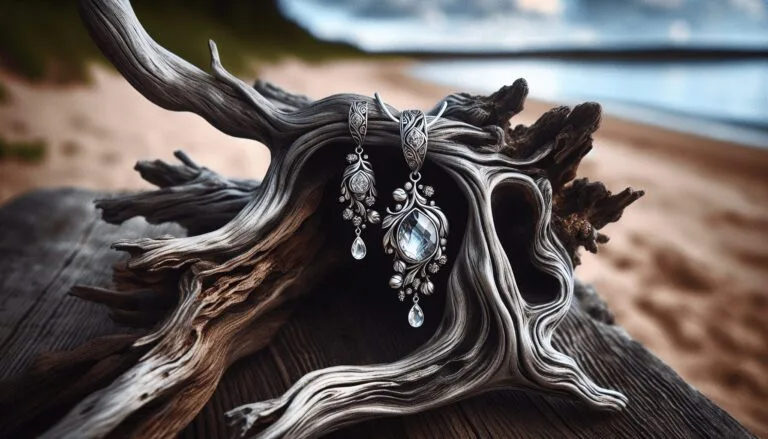 jewelry on driftwood 1