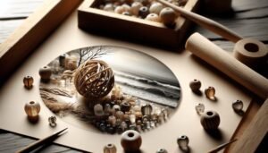 driftwood glass beads