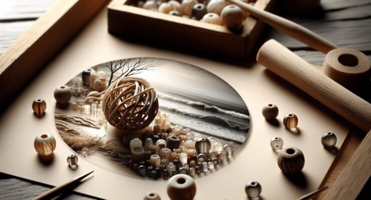 driftwood glass beads