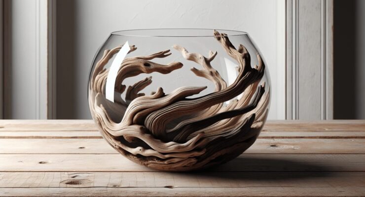 driftwood glass bowl decor 1