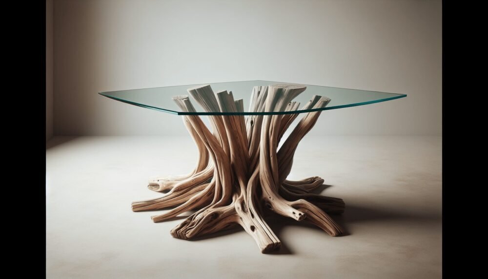 Driftwood Glass Table Driftwood Glass Table