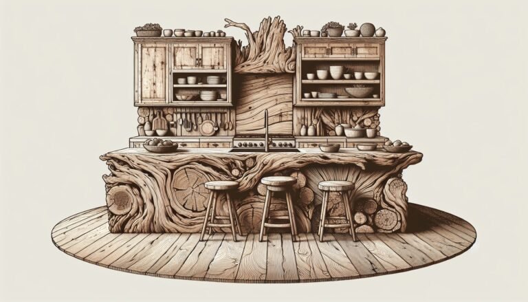 driftwood kitchen island