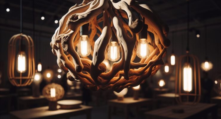 driftwood light fixture 1