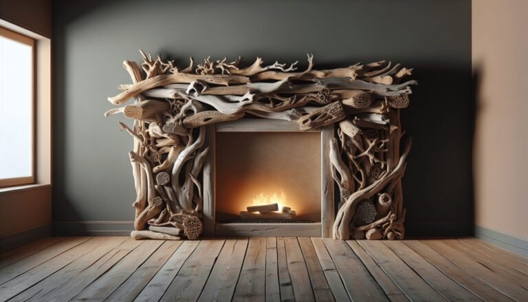 driftwood mantle fireplaces
