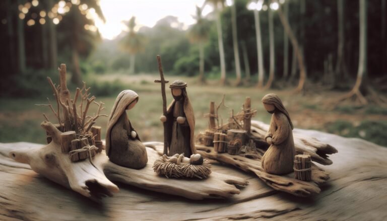 driftwood nativity scene