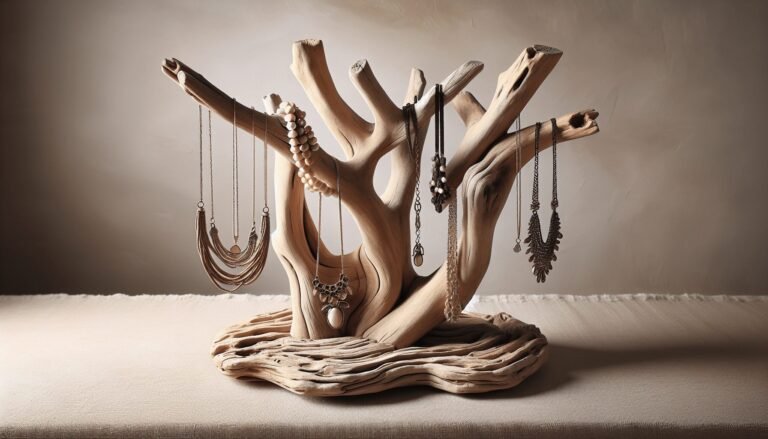 driftwood necklace holder