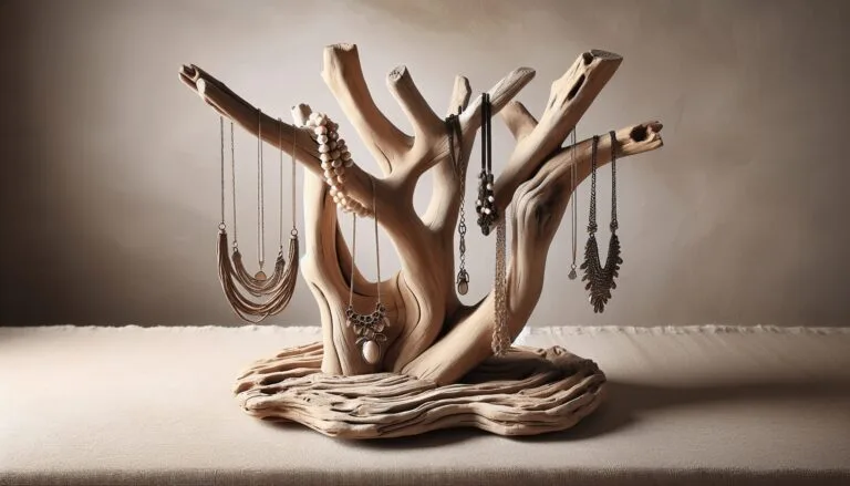 driftwood necklace holder
