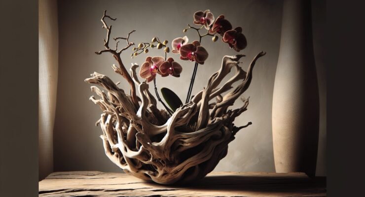 driftwood orchid planter