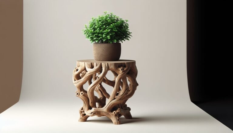 driftwood plant stand