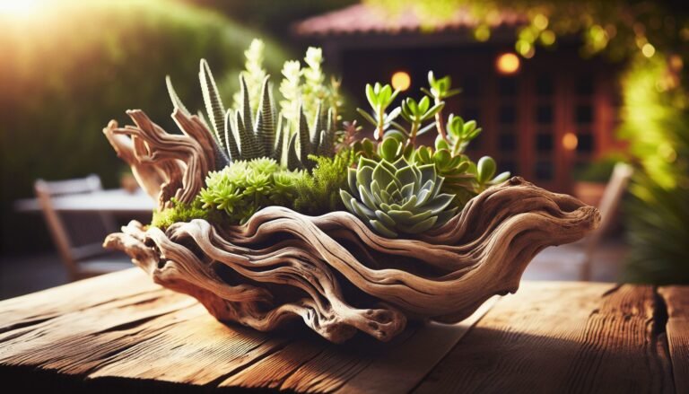 driftwood planters diy