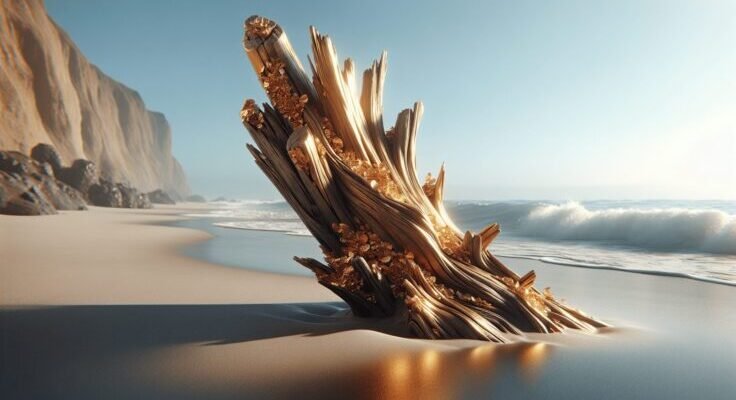 crafting gold driftwood photo realistic images for pinterest 1000x1500 pixels