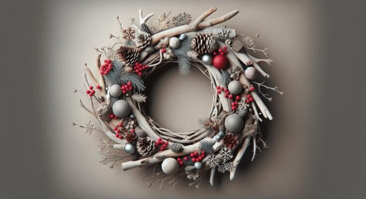 creating a stunning driftwood xmas wreath 1