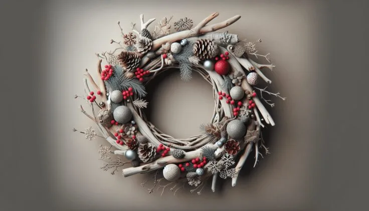 creating a stunning driftwood xmas wreath 1