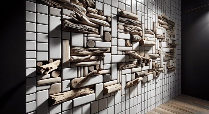 driftwood grout white subway tile