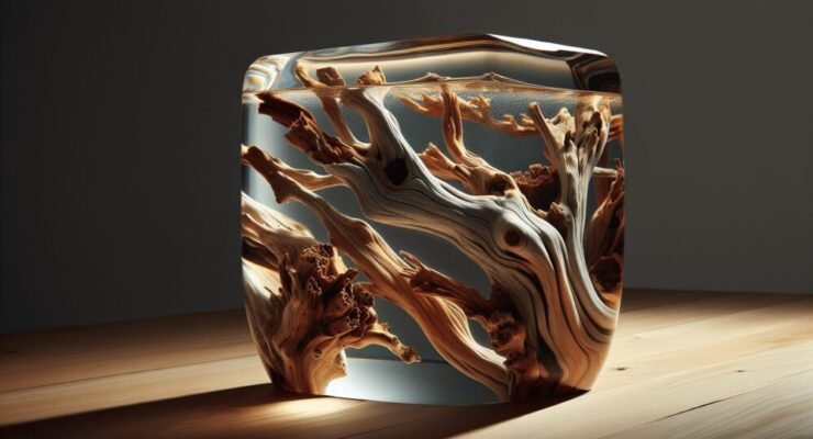 driftwood resin table