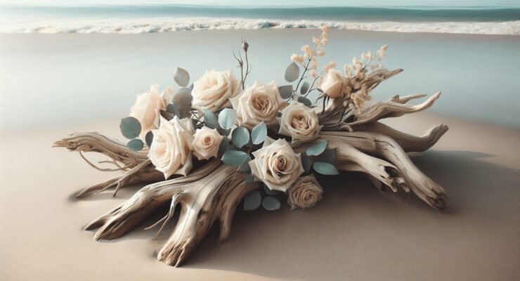 driftwood roses landscape