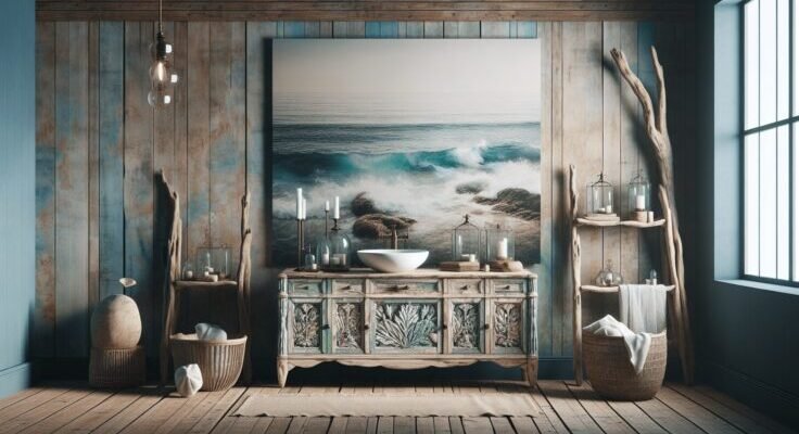driftwood vanity coastal elegance