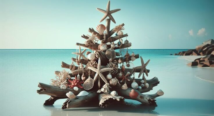 driftwood xmas tree decorations for a coastal holiday 1