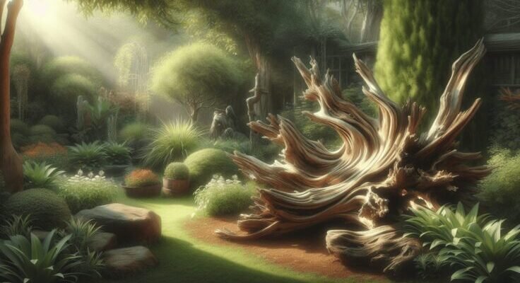 driftwood yard decor