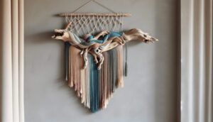 driftwood yarn wall hanging 1