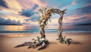 enchanting driftwood wedding arch for beach ceremonies 1