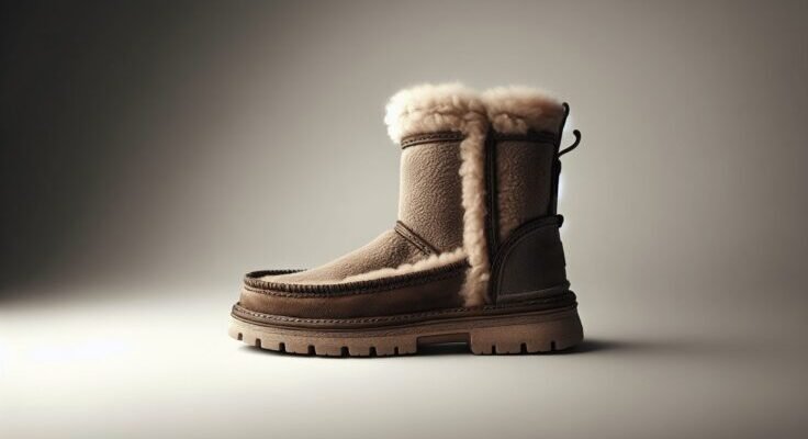 generate photo realistic images of driftwood ugg mini for pinterest with the size of 1000x1500 pixels 1