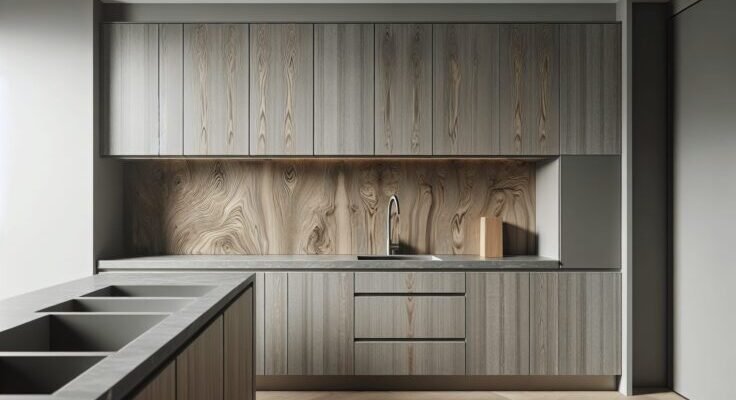 stylish driftwood grey kitchen cabinets 1