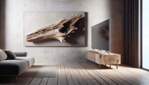 driftwood above tv