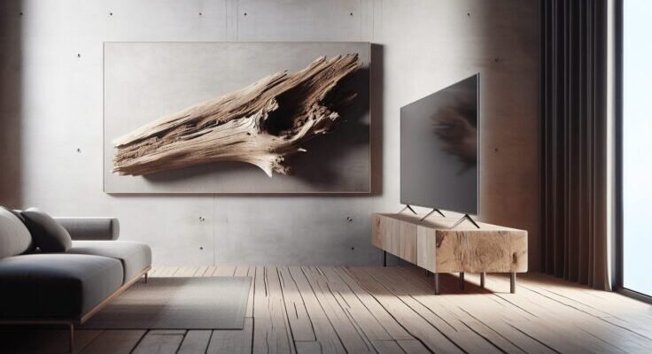driftwood above tv