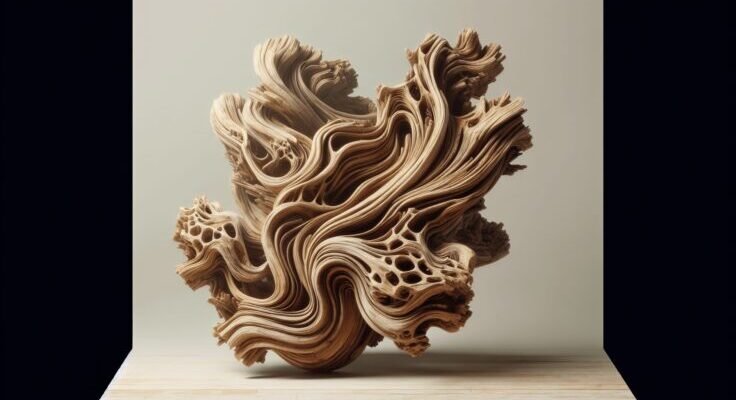 driftwood abstract sculpture