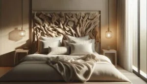 driftwood headboard bedroom