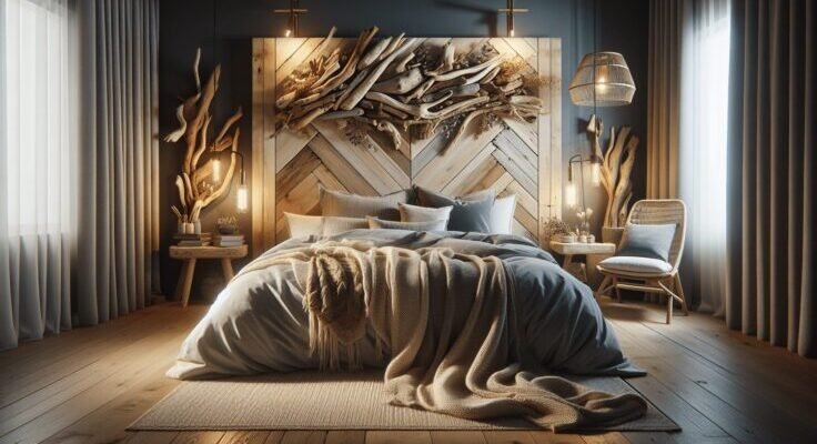 driftwood headboard diy