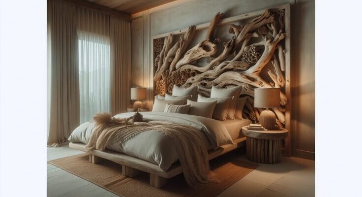 driftwood headboard ideas