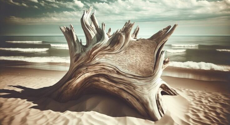 driftwood wedding guest book 1