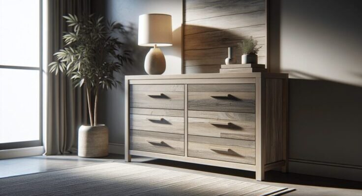 keane driftwood 6 drawer dresser 1