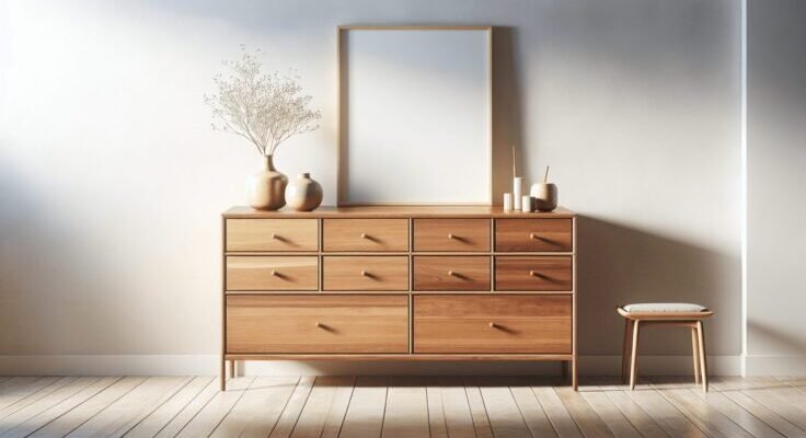 keane driftwood 6 drawer wood dresser 1