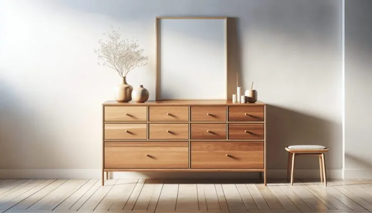 keane driftwood 6 drawer wood dresser 1