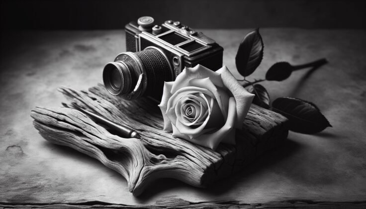 Ansel Adams Rose And Driftwood Ansel Adams Rose And Driftwood
