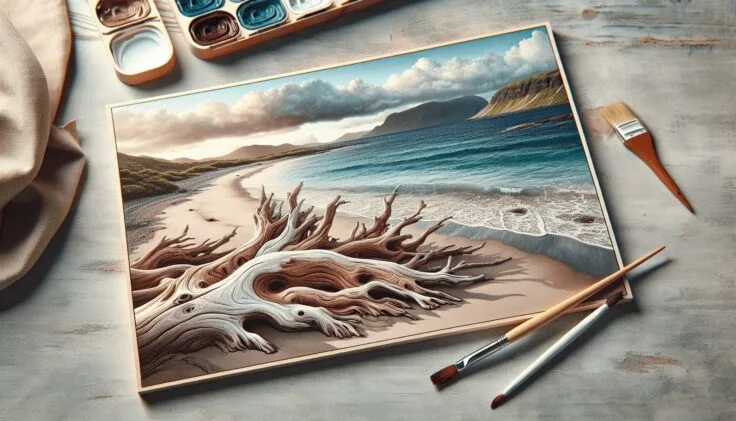 Driftwood Acrylic Painting