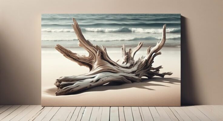 driftwood acrylic painting