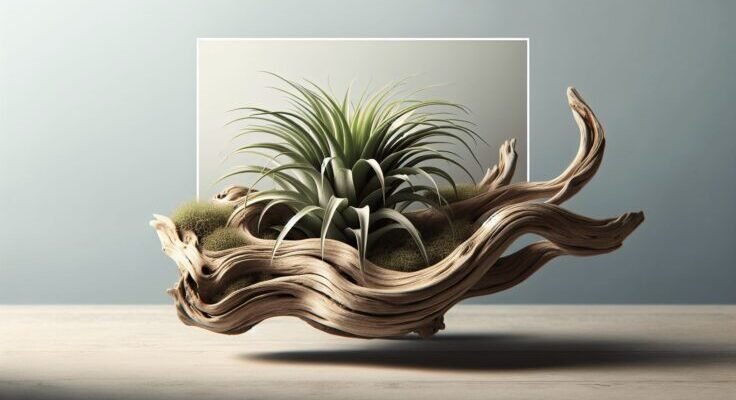 driftwood air plant hanger