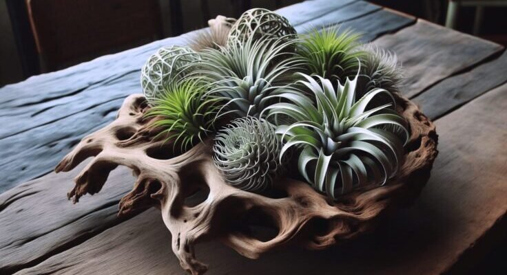 driftwood airplant centerpiece 1