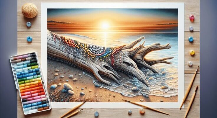 driftwood and beads