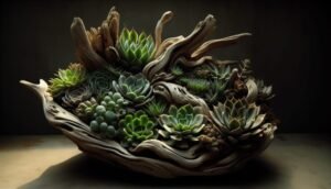 driftwood and succulents 1