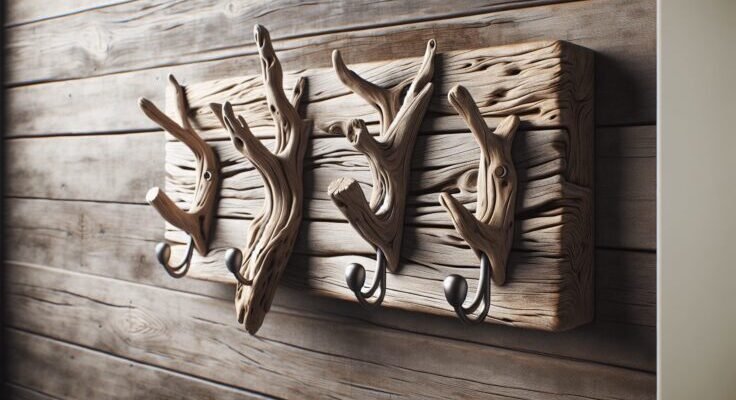 driftwood hook rack