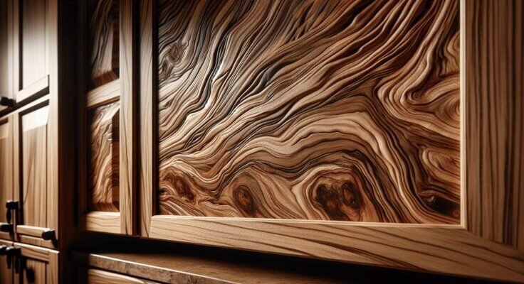 driftwood stained hickory cabinets