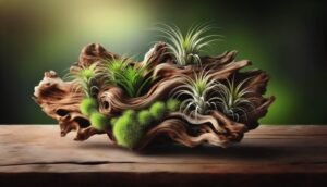 driftwood with air plants