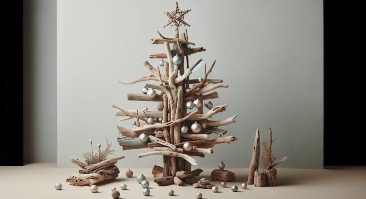 avant garde driftwood christmas tree