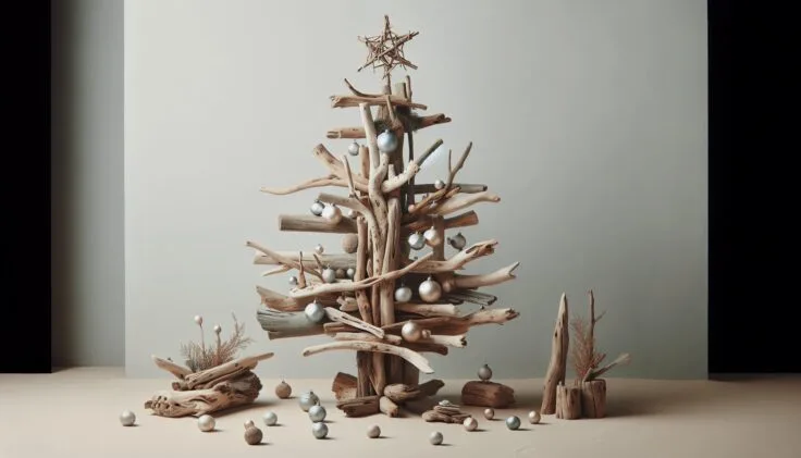 avant garde driftwood christmas tree